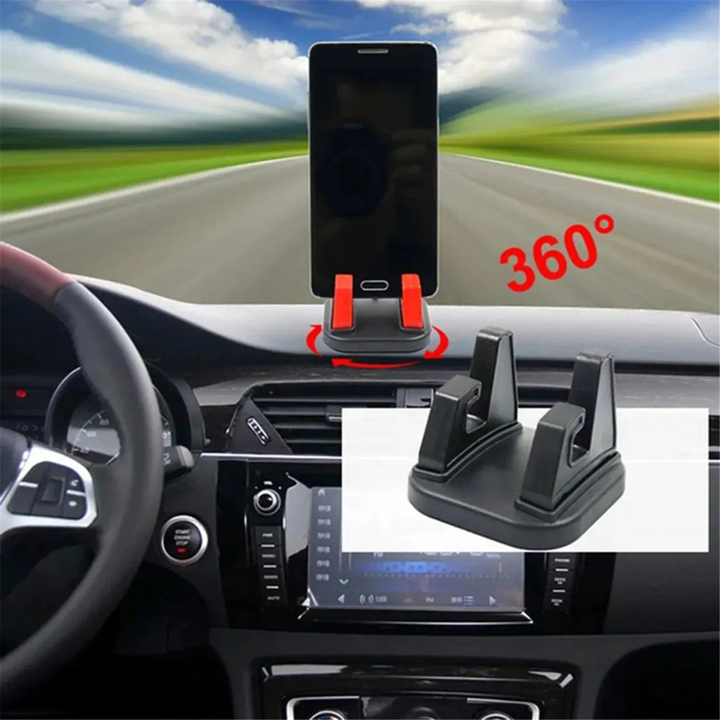 360 Degree Car Phone Holder Mount Soft Silicone Anti Slip Mat Mobile Phone Mount Stands For Car GPS Dashboard Bracket 6x6x4.5cm