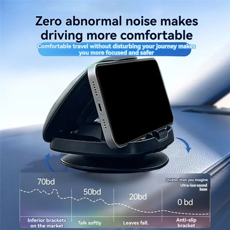 Y43A-Car Dashboard Anti-Slip Pad Mat Universal Phone Holder Upgraded Multifunctional 360 Degree Rotating Car