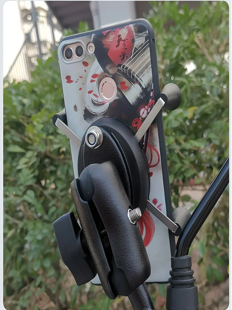 Flexible 2 in 1 car Windshield/Dashboard X-grip with 1" ball mobile phone holder Motorcycle Handlebar Phone Clip for Ram mount