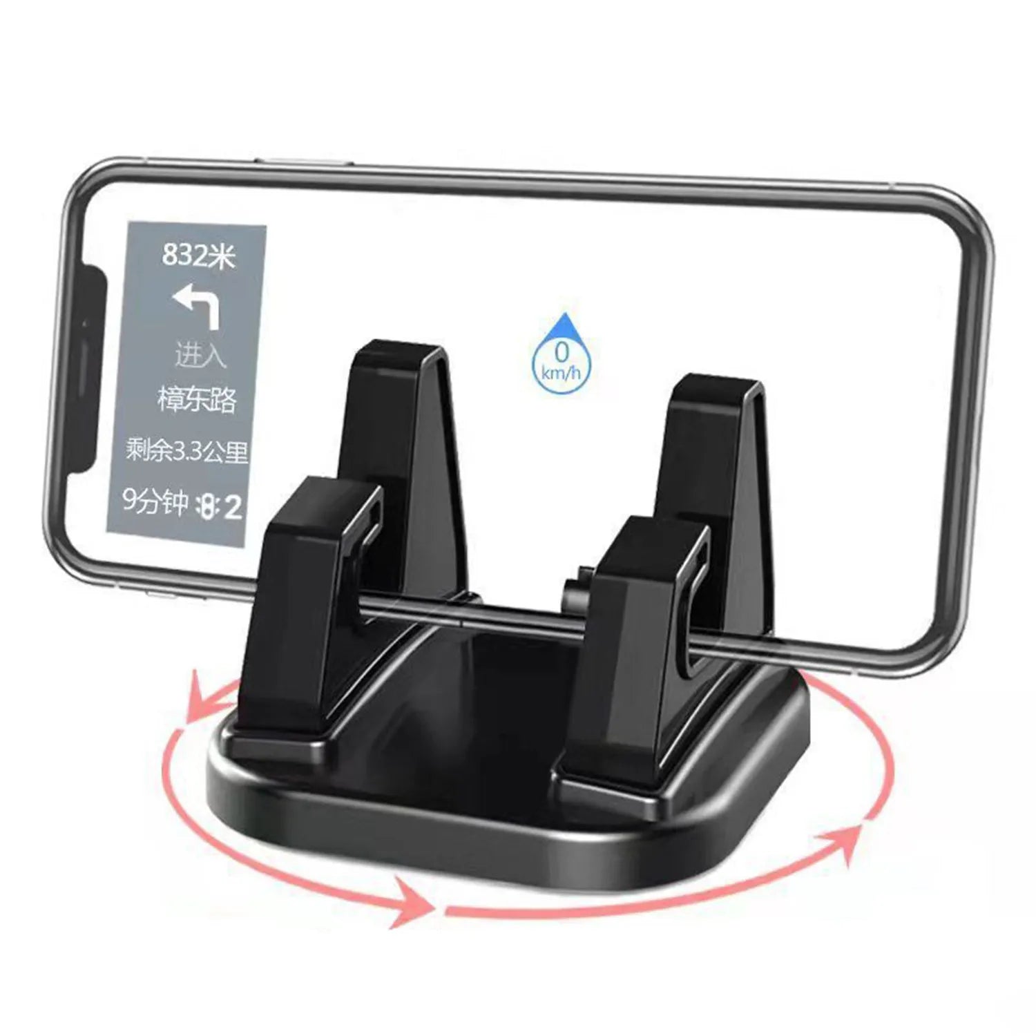 360 Degree Car Phone Holder Mount Soft Silicone Anti Slip Mat Mobile Phone Mount Stands For Car GPS Dashboard Bracket 6x6x4.5cm