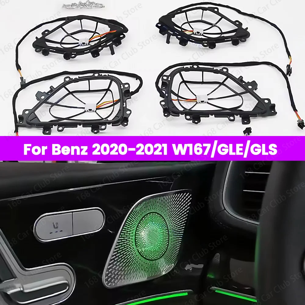 For Mercedes Benz W167 GLE GLS GLE53 GLS63 Coupe Car Turbine Air Outlet Nozzle Decorative Lamp 64 Colour LED Vents Ambient Light
