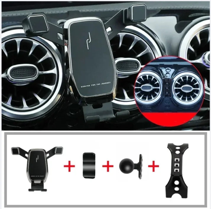 For Mercedes W177 V117 35 AMG A200 220 A250 Universal Dashboard Car air vent Mobile phone holder stand Black Silver Red Golden