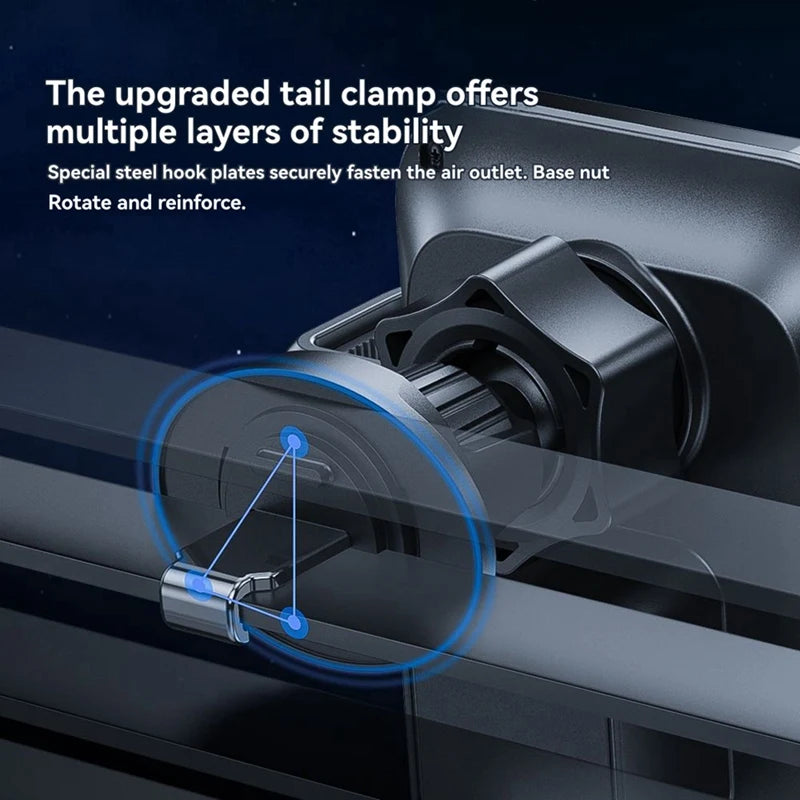 Wireless Car Charger Mount Fast Charging Auto-Clamping Phone Holder Universal Dashboard Air Vent Mount for Smartphones-A31R