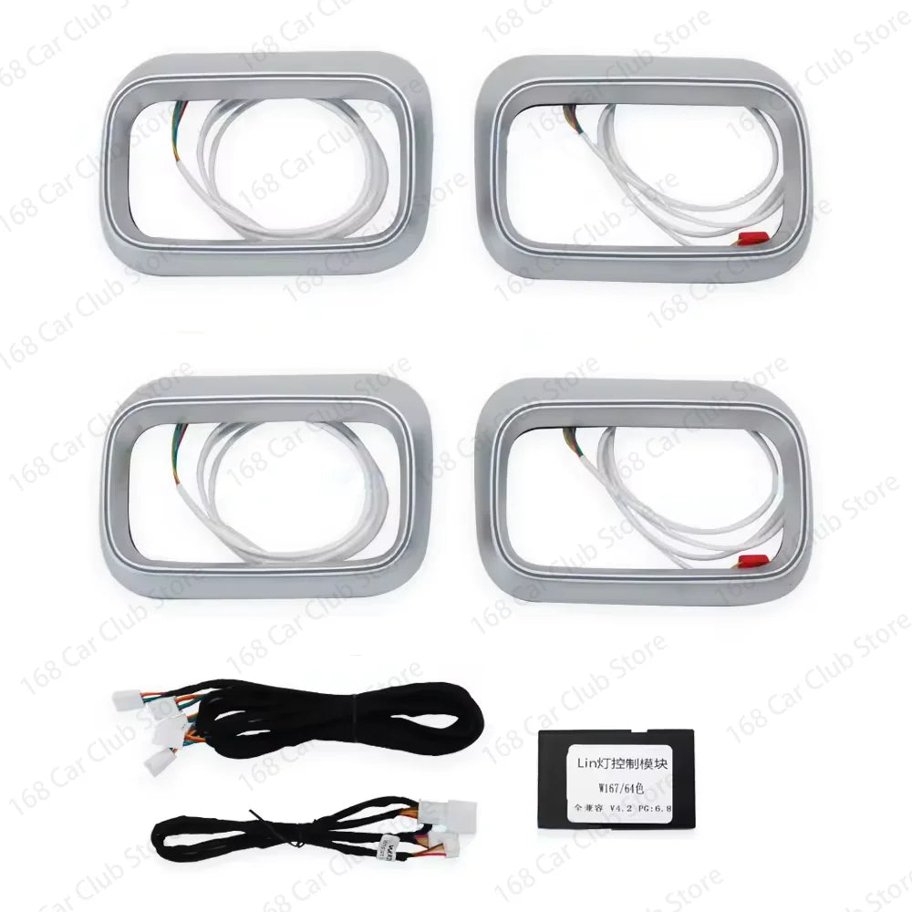 For Mercedes Benz W167 GLE GLS GLE53 GLS63 Coupe Car Turbine Air Outlet Nozzle Decorative Lamp 64 Colour LED Vents Ambient Light