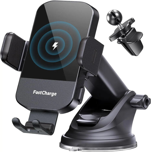 15W Fast charging Wireless Charging Bracket  Windshield Car Phone Holder Auto Clamp Intelligent Sensing For IPhone 15 Samsung