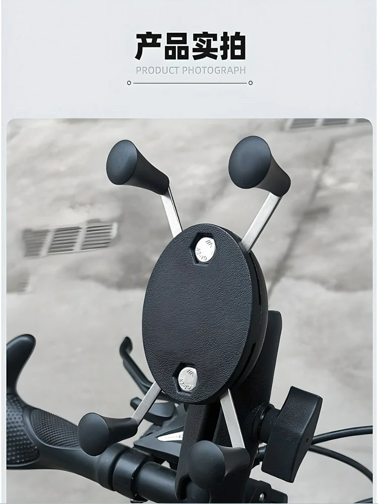 Flexible 2 in 1 car Windshield/Dashboard X-grip with 1" ball mobile phone holder Motorcycle Handlebar Phone Clip for Ram mount