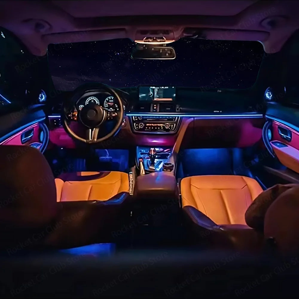 For BMW 3/4 Series 3GT F30 F31 F32 F34 Car LED Ambient Light App Control 256 Colour Symphony Atmosphere Lamp illuminated Strip