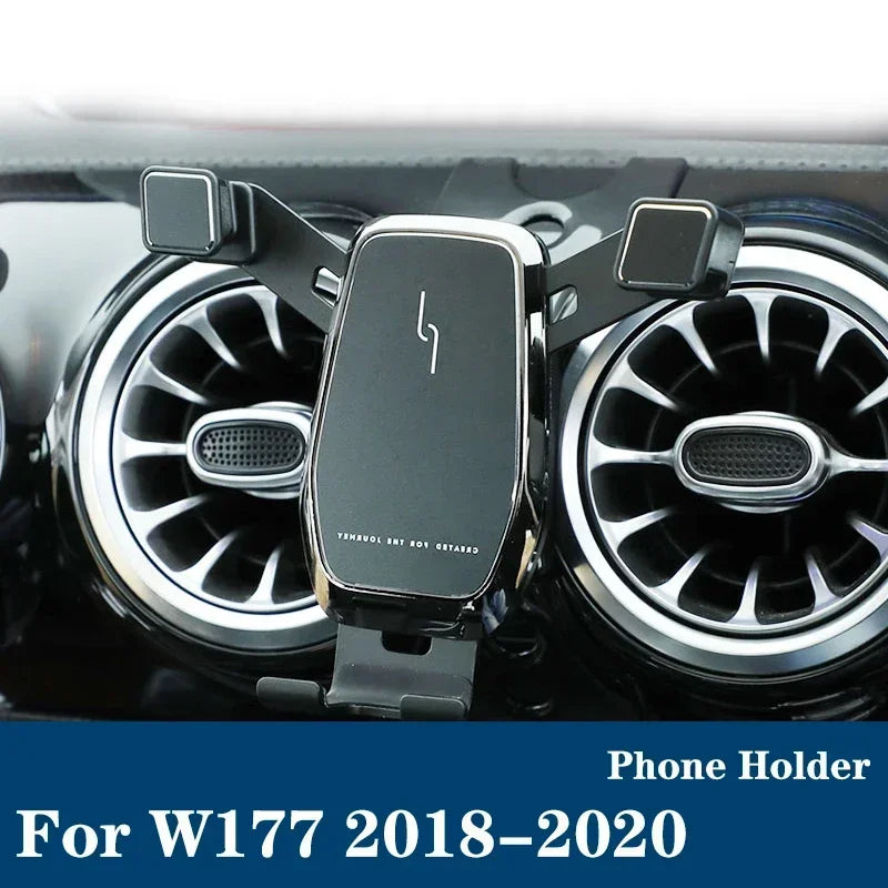 For Mercedes W177 V117 35 AMG A200 220 A250 Universal Dashboard Car air vent Mobile phone holder stand Black Silver Red Golden